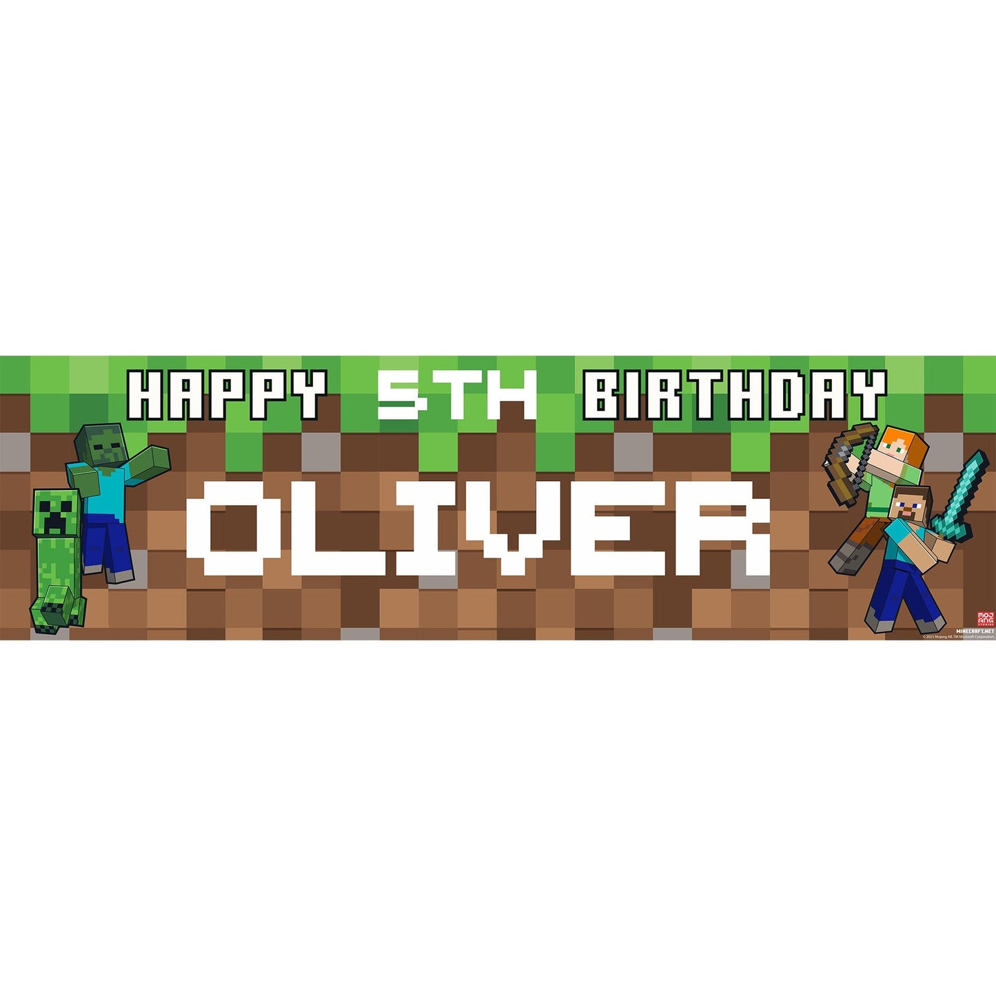Minecraft Birthday Banner