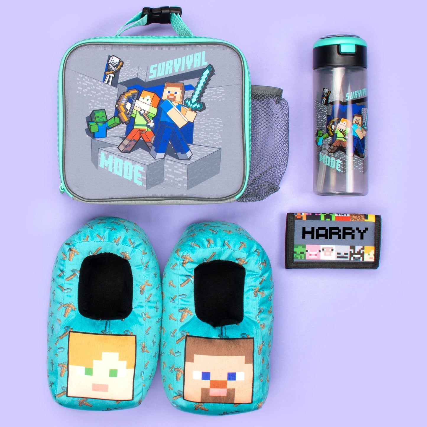 Minecraft Sac repas with Mesh Pocket – Steve & Alex