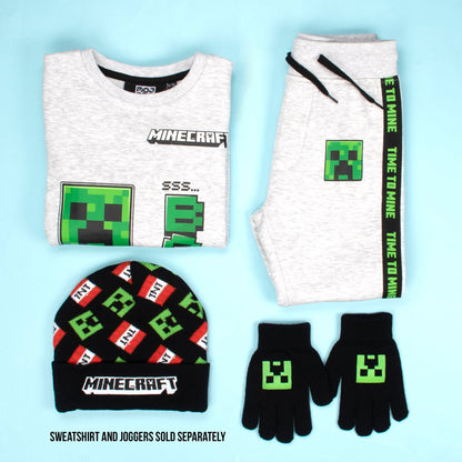 Minecraft Hat & Gloves Set