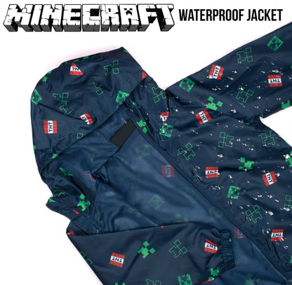 Minecraft Waterproof Jacket – Navy bleu