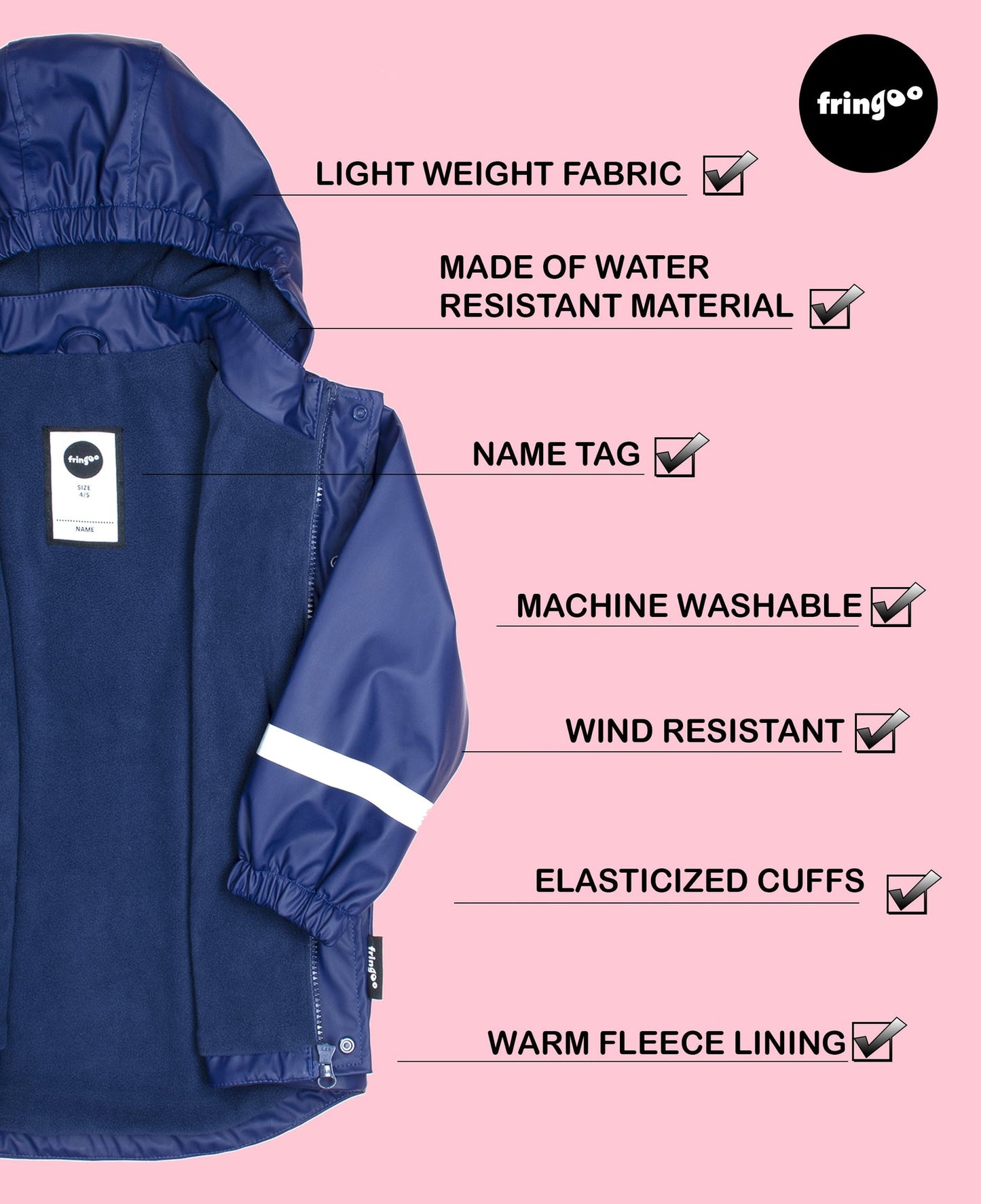 Enfant Raincoat – Navy