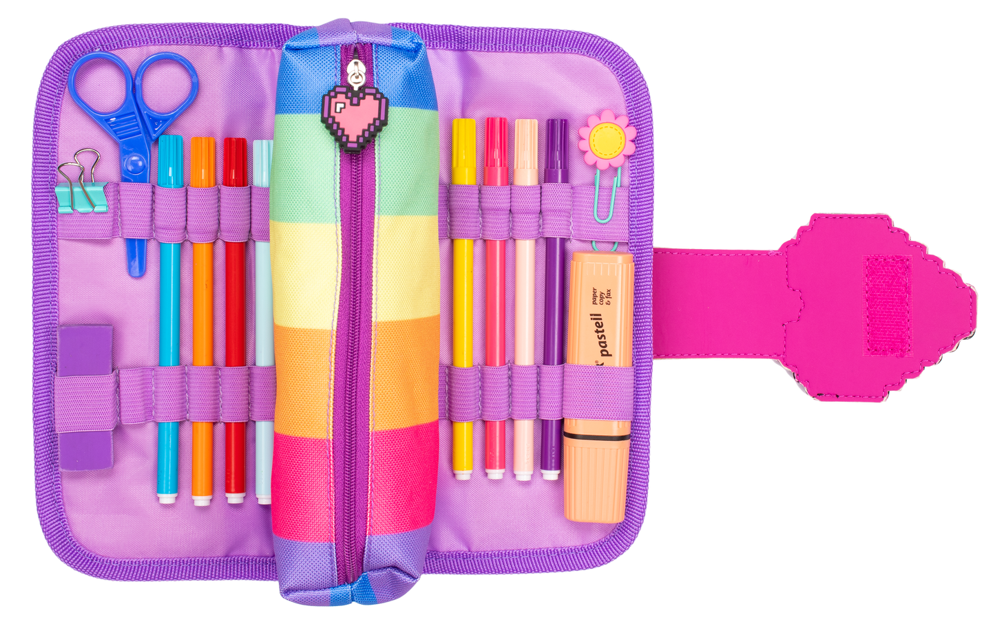Pixel Heart scolaire Trousse scolaire for enfant