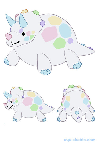 Peluche Mini Squishable – Opalceratops