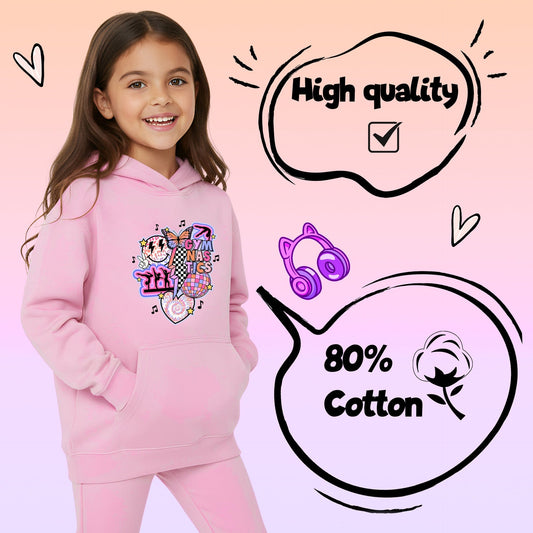 Sweat à capuche gymnastique – Fringoo Gymnastic for Cotton Rich Soft Hooded – Gymnastic Vibes-rose