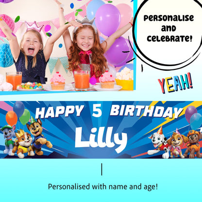 Bannière d’anniversaire – Paw Patrol