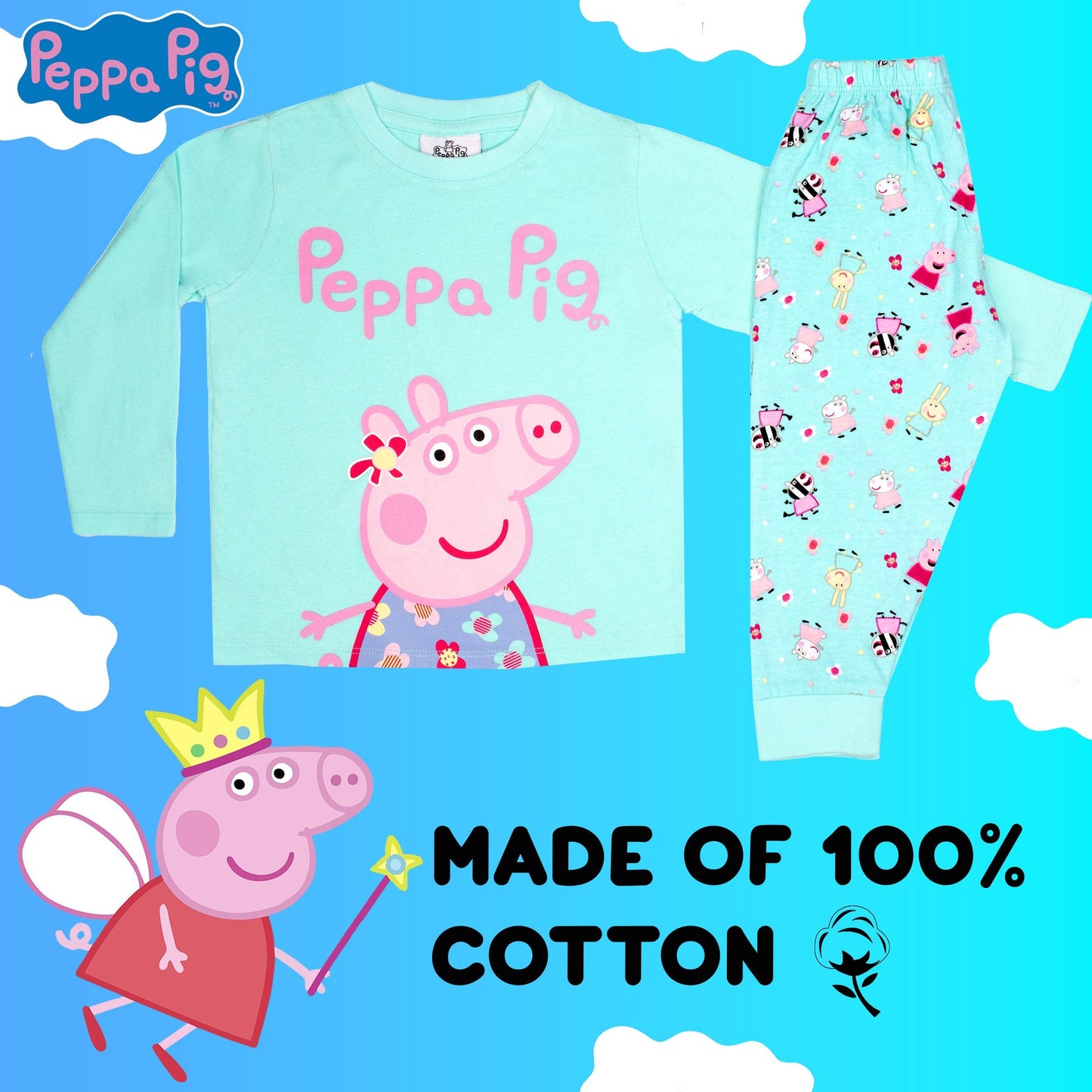 Peppa Pig Pyjamas – Turquoise