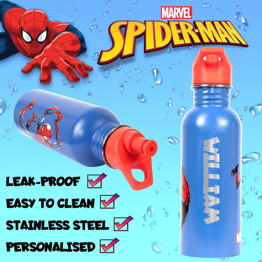 Acier inoxydable Spider-Man bleu Bottle