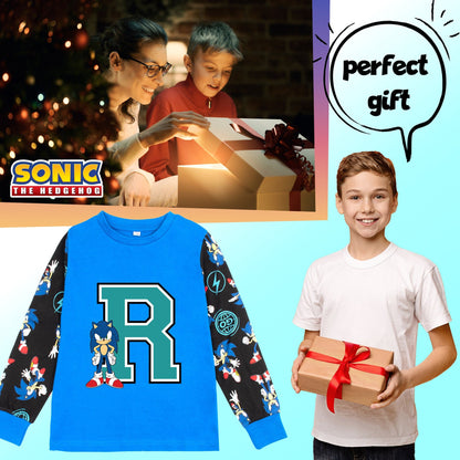 Sonic The Hedgehog Pyjama garçon Long Sleeve 100% Cotton