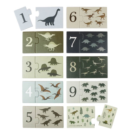 Puzzle à compter - Dinosaures – vue 3 – A Little Lovely Company