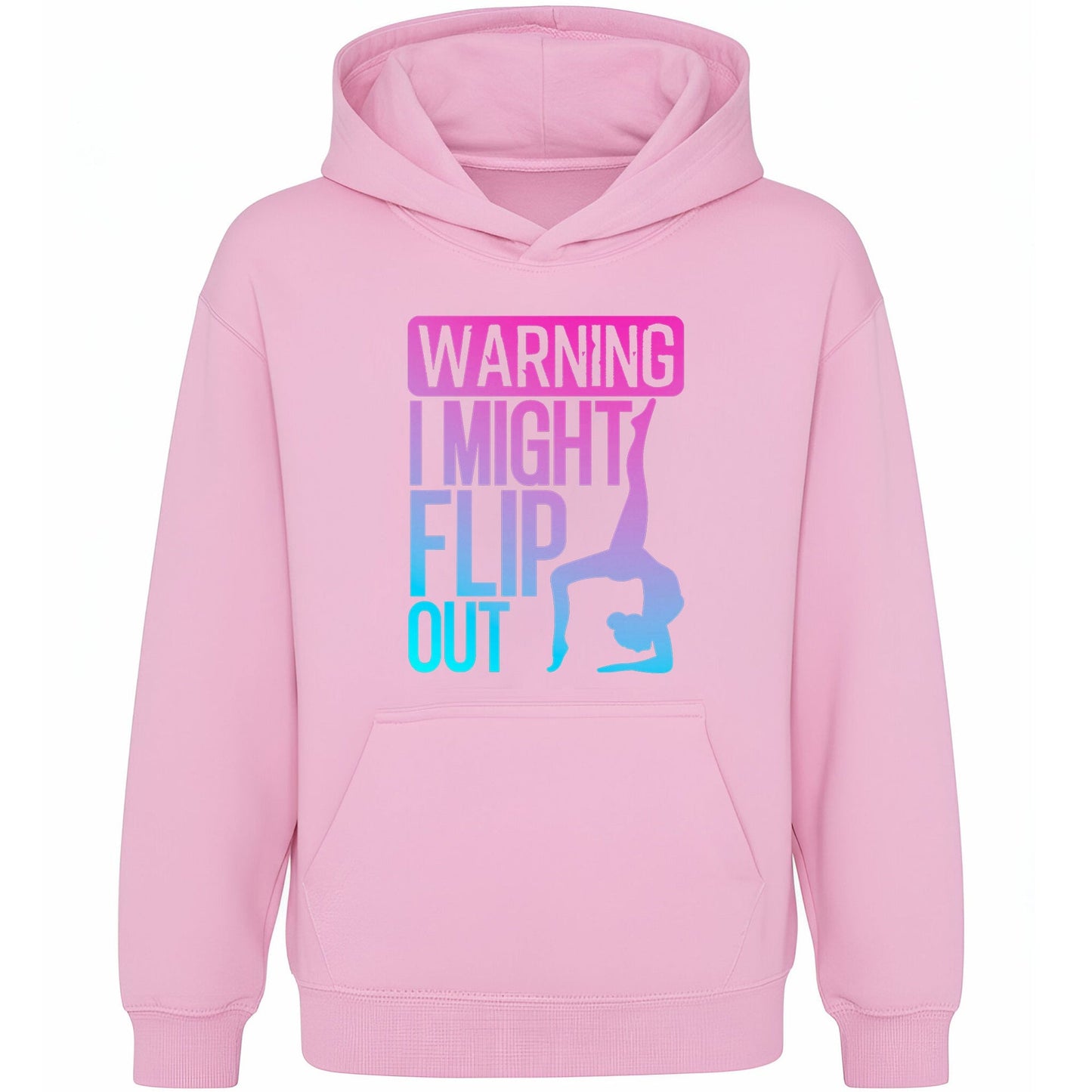 Fringoo Gymnastic Sweat à capuche for enfant Cotton Rich Soft Hooded Sweatshirt- Gymnastic Flip out- rose