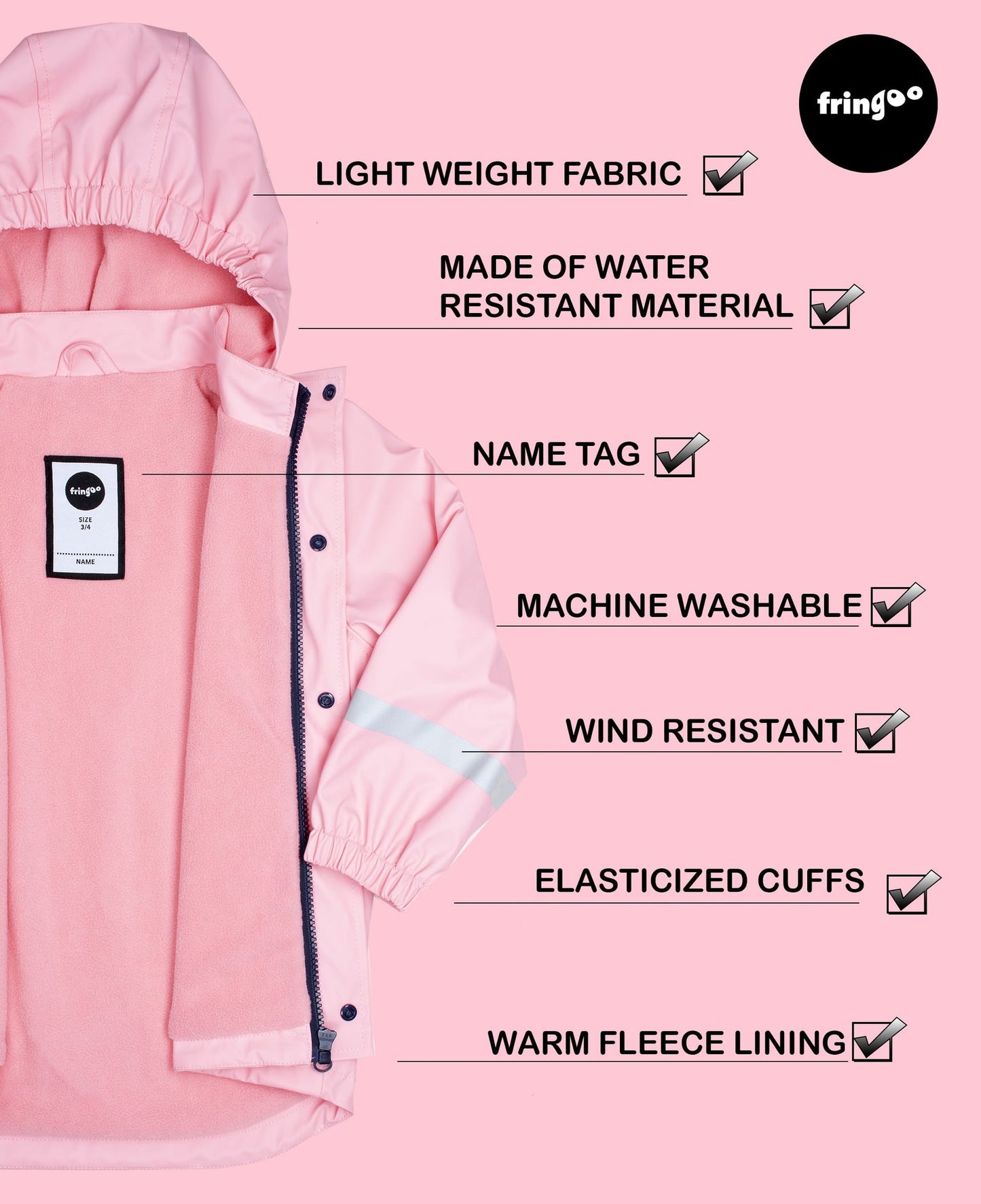 Enfant Raincoat – rose