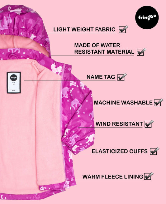 Regenmantel – Einhorn Ombre
