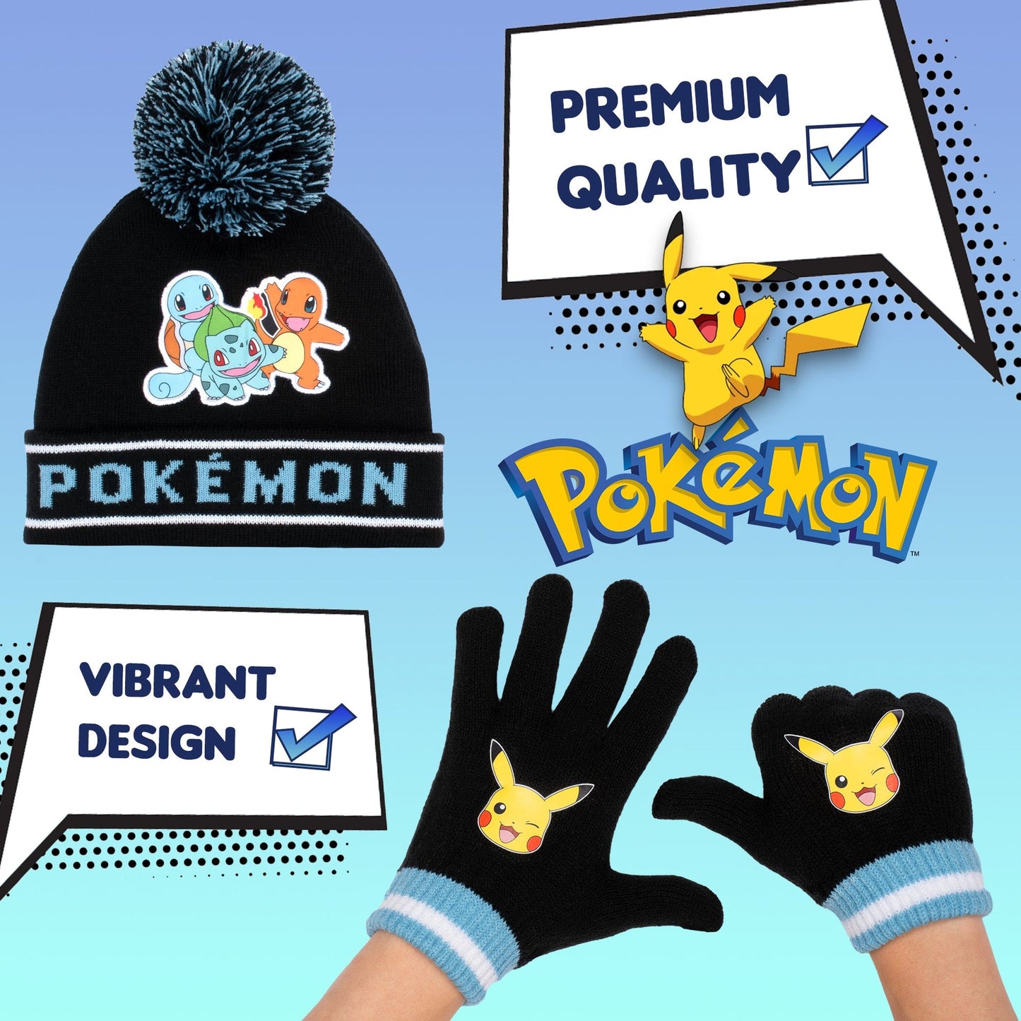Pokémon Hat & Gloves set