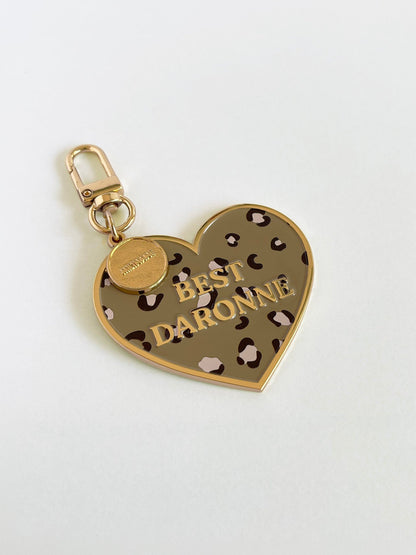 Enamel charm keyring - ZOE