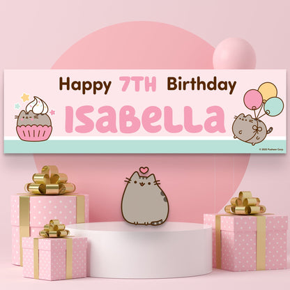 Pusheen Birthday Banner for enfant