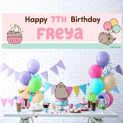 Pusheen Birthday Banner for enfant
