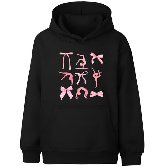 Sweat à capuche gymnastique – Fringoo Gymnastic for Cotton Rich Soft Hooded – Ribbon noir