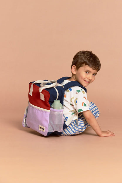 Rucksack Arthur Dreifarbig Terrakotta