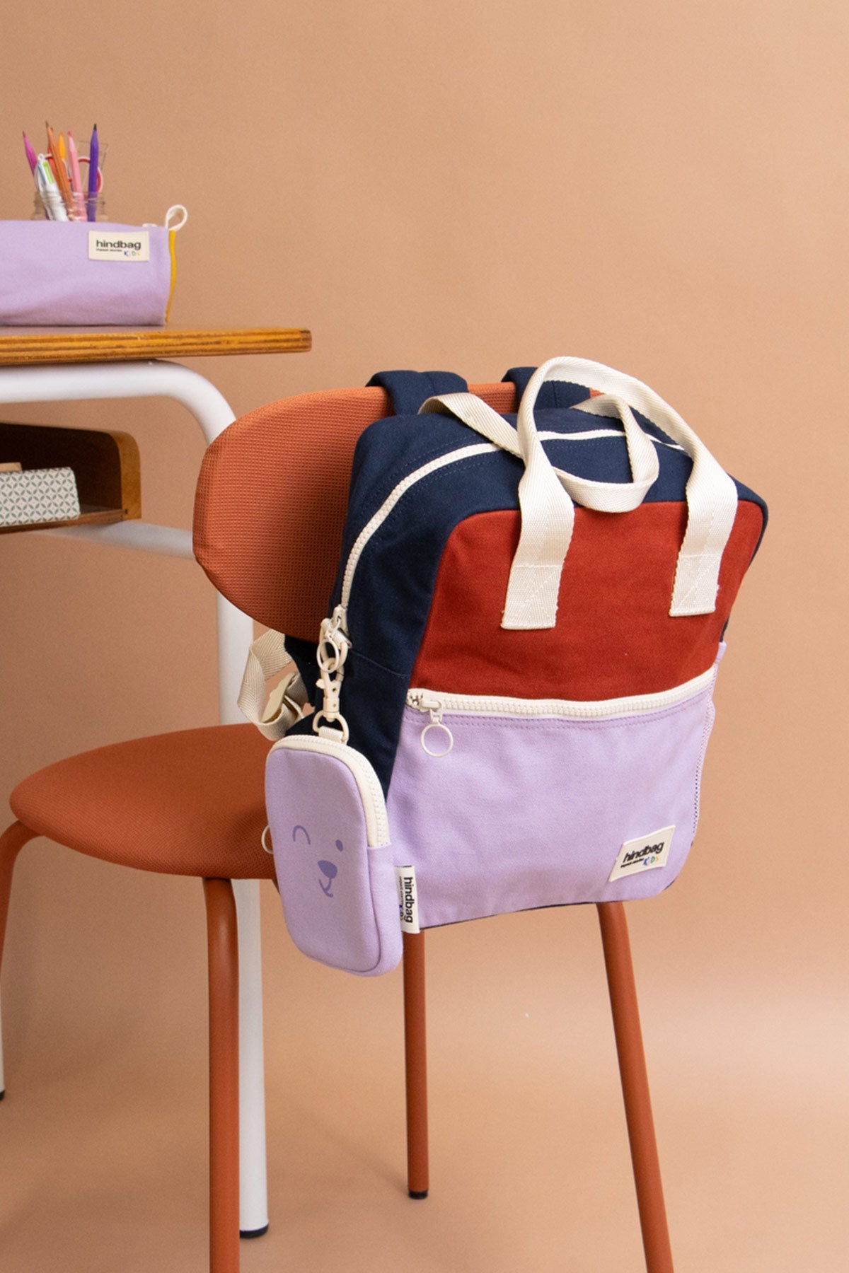 Rucksack Arthur Dreifarbig Terrakotta