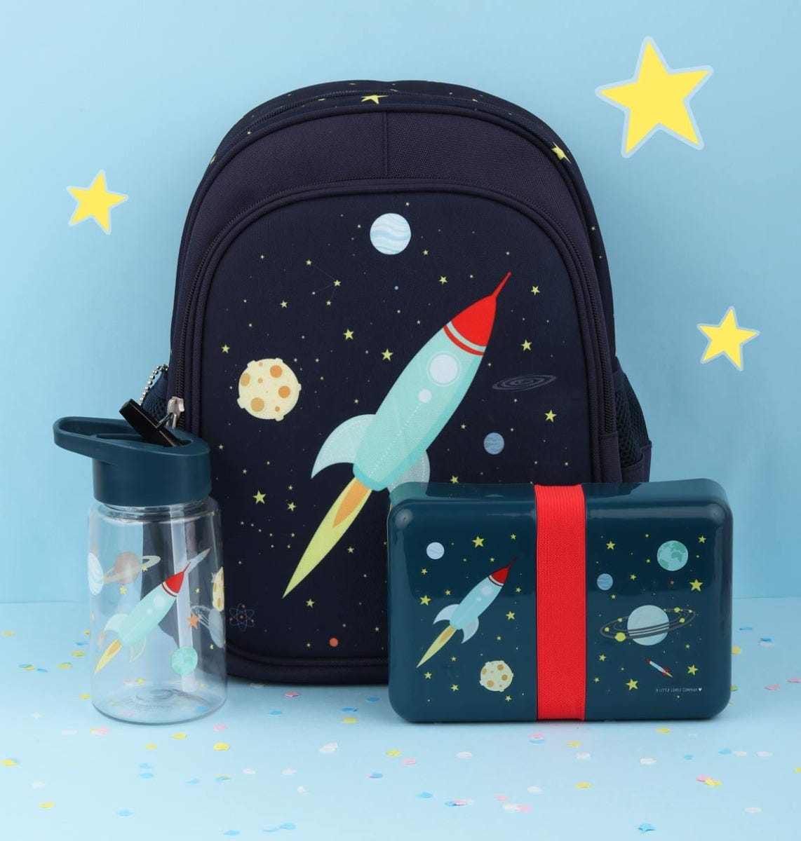 Gourde enfant - Espace – vue 2 – A Little Lovely Company