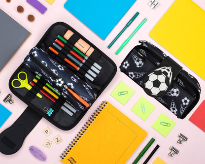 Football noir scolaire Trousse scolaire — enfant' football Stationery Organiser