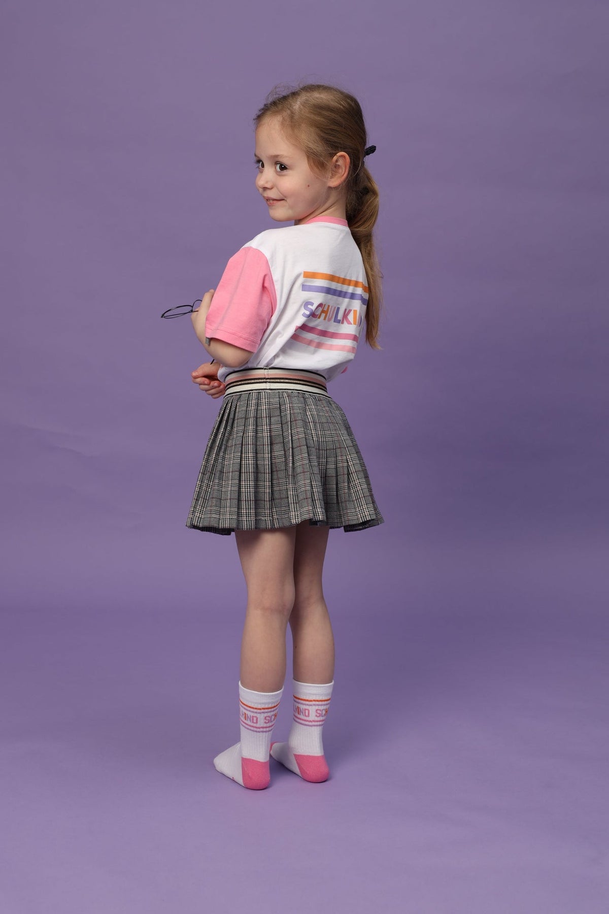 T-shirt Schulkind rose – vue produit 4