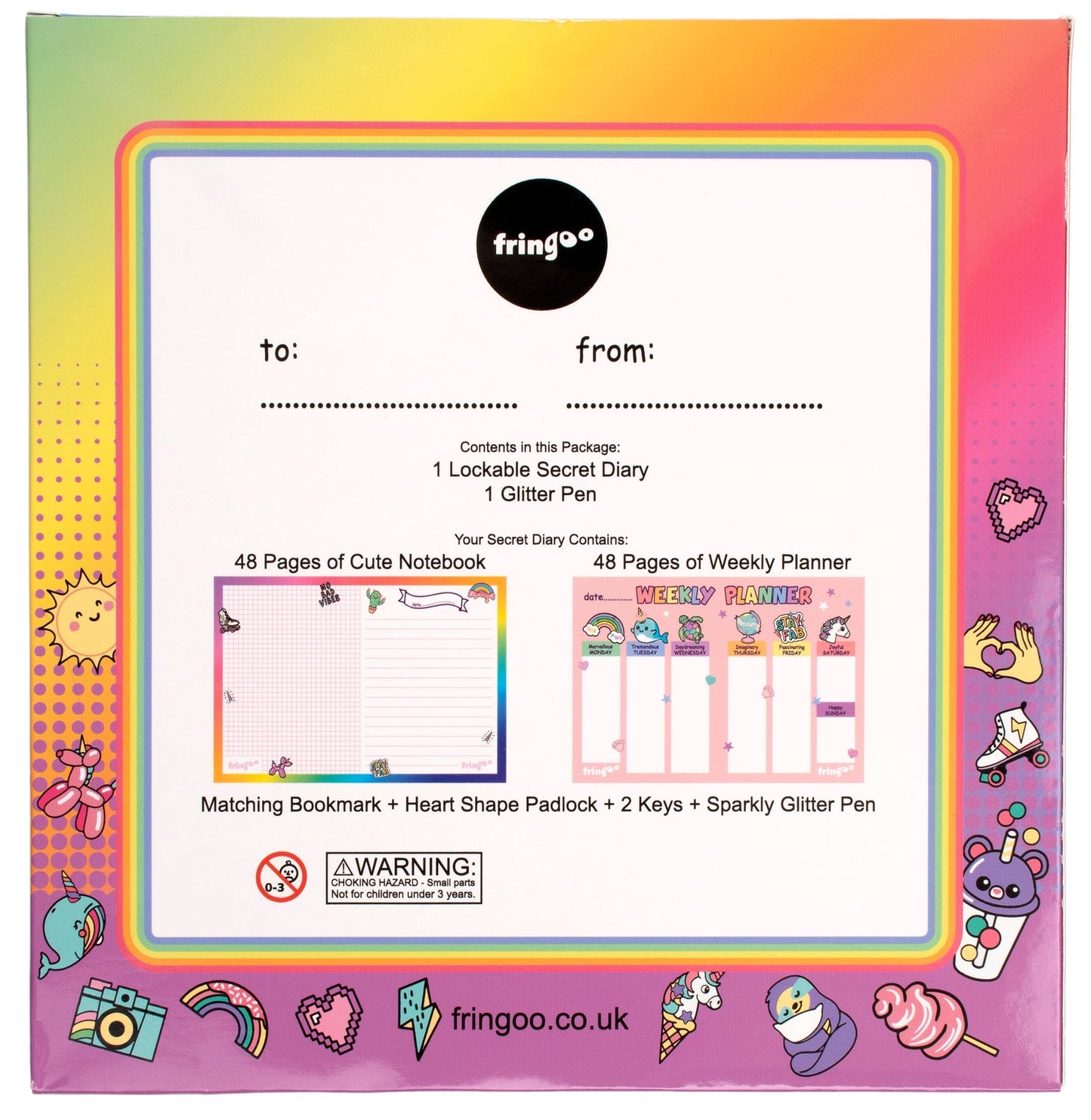 Pailleté Journal secret – licorne