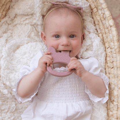 Dusty Rose rabbit dentition ring