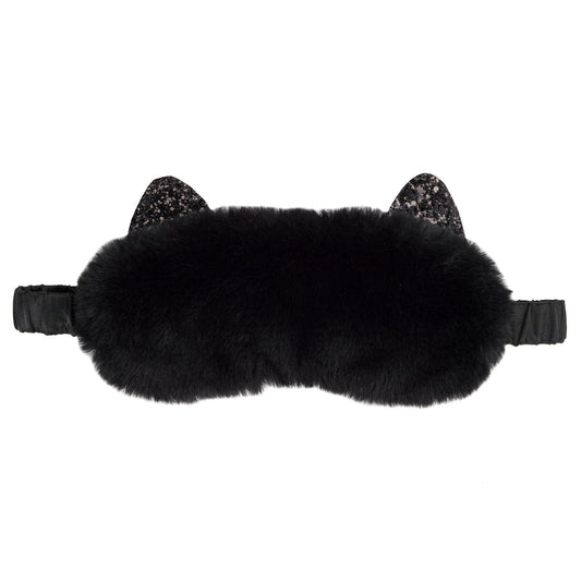 Masque de sommeil – en peluche chat – chat noir