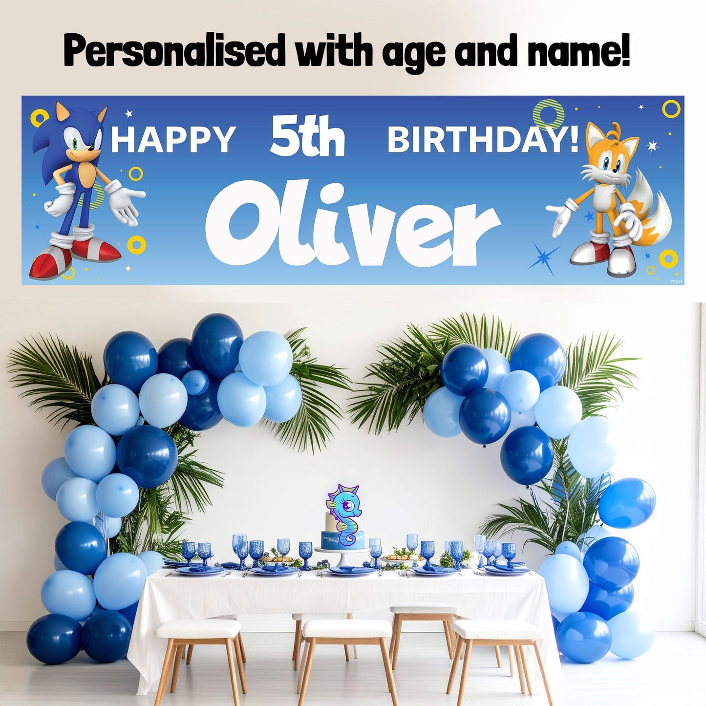 Sonic The Hedgehog Birthday Banner