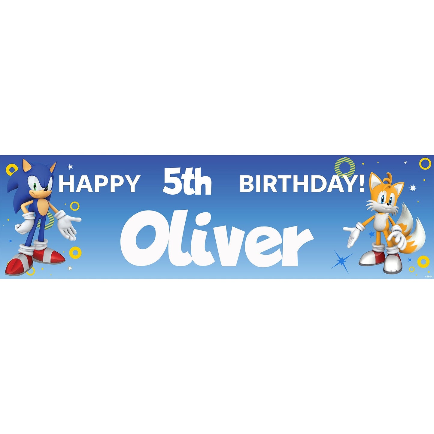 Sonic The Hedgehog Birthday Banner