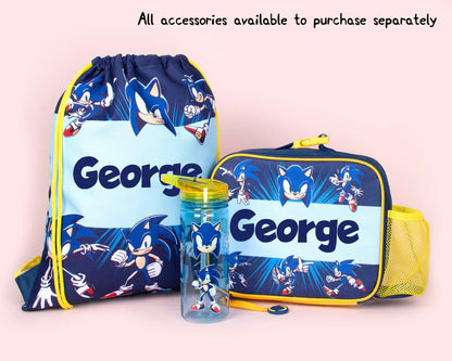 Official Sonic the Hedgehog PE Sac à cordon, with your child's full name.
