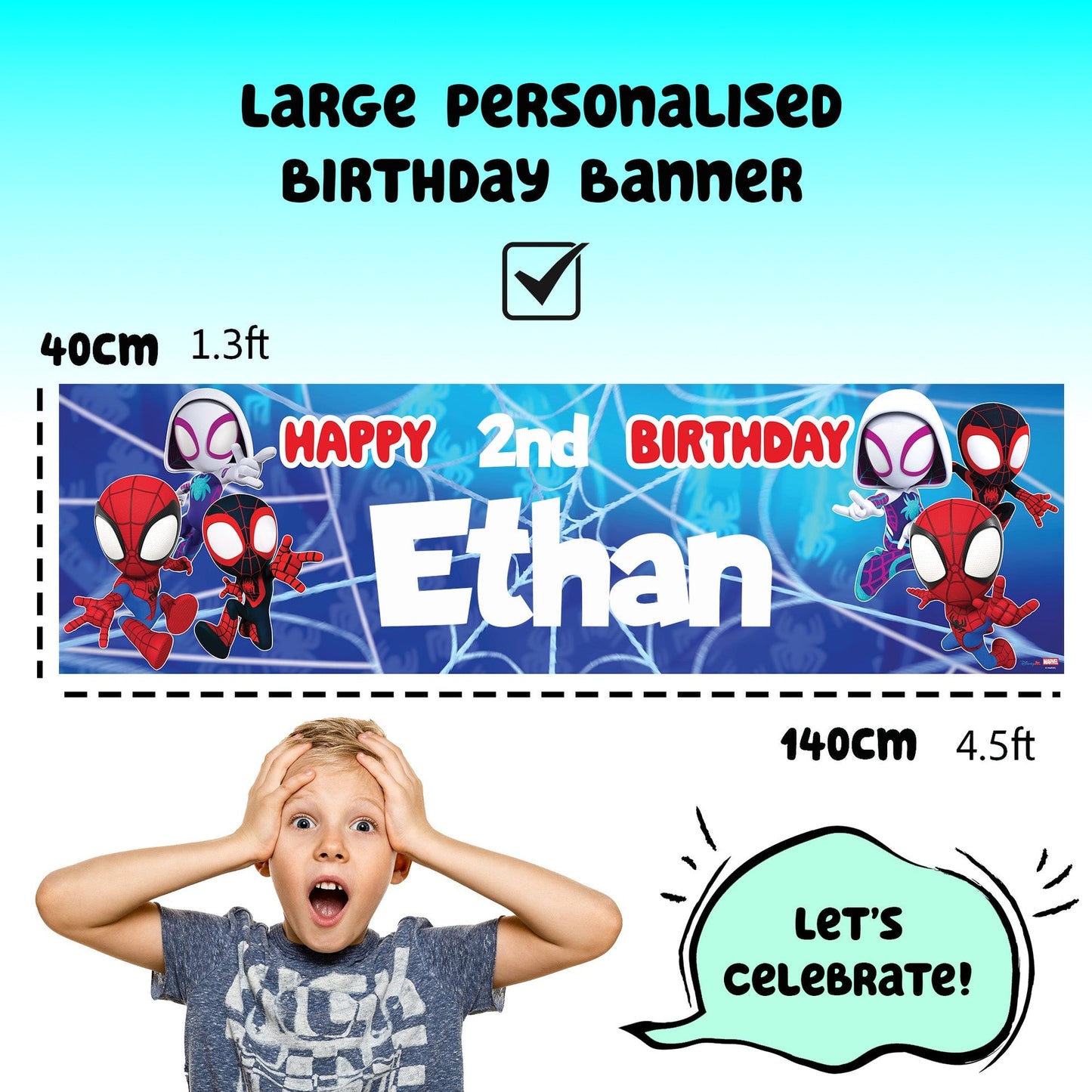 Marvel Spidey Birthday Banner
