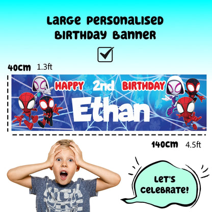 Marvel Spidey Birthday Banner