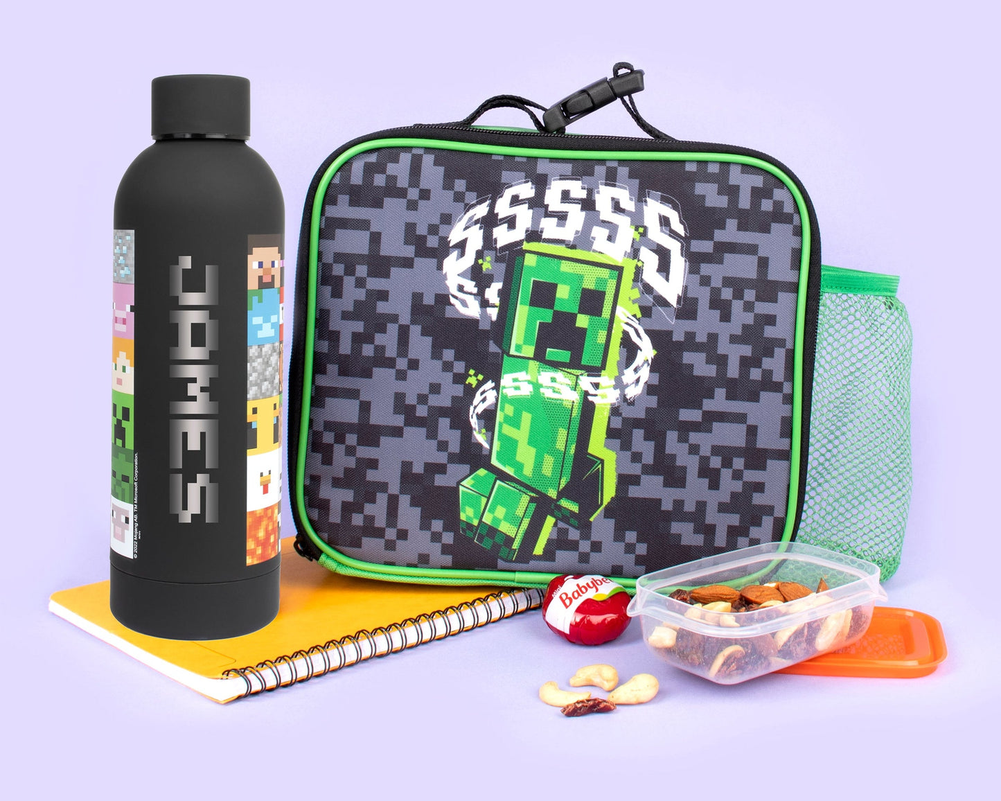 Minecraft Gourde en acier inoxydable – noir