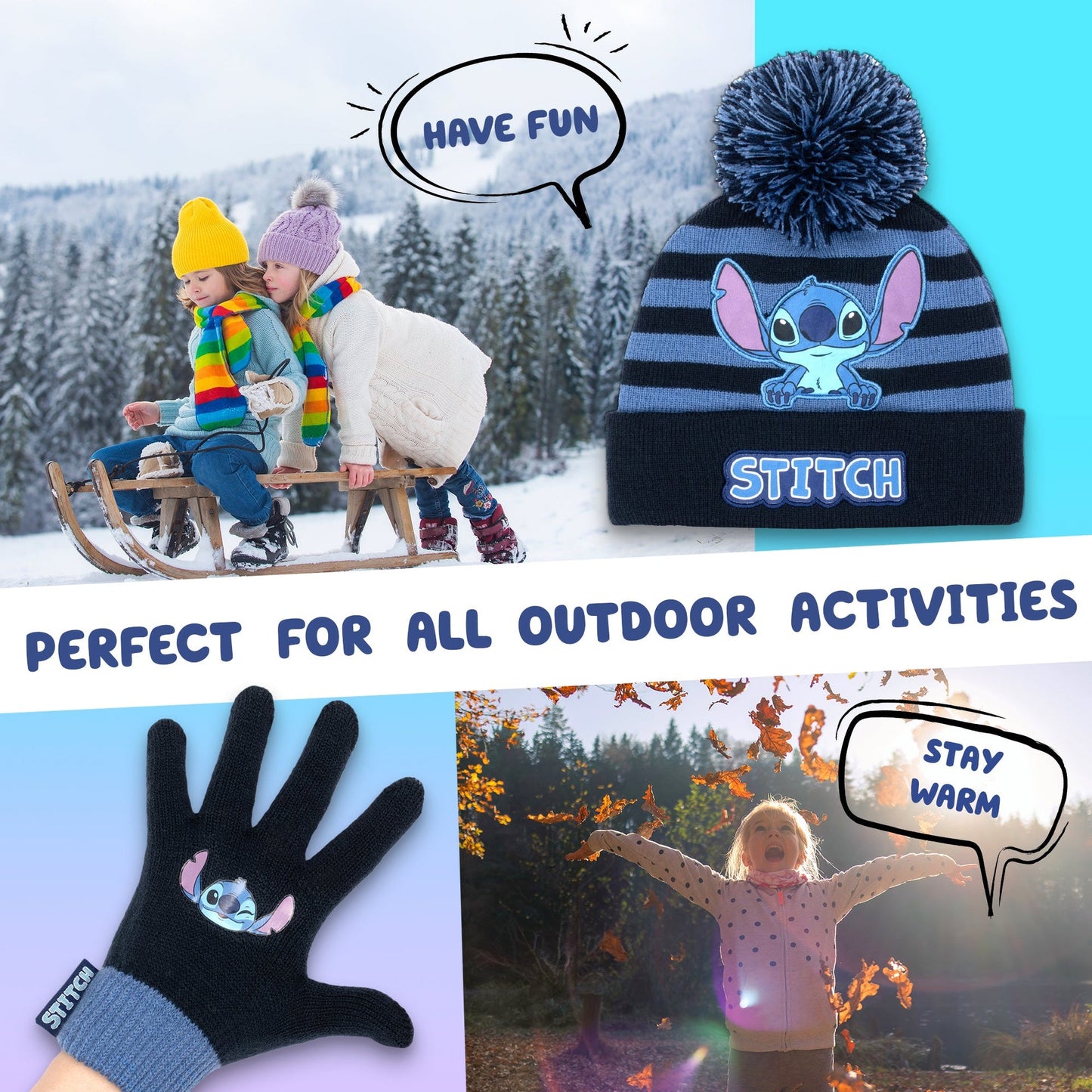 Stitch Hat & Gloves set