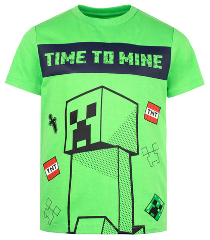 Minecraft Short Sleeve Pyjama – vert