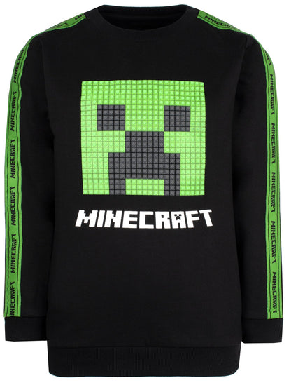 Minecraft vert Creeper Sweatshirt – noir