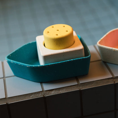 Bateau de bain en caoutchouc recyclé jaune – vue produit 8