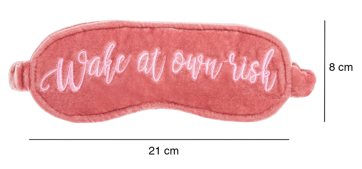 Velours Masque de sommeil – Wake At Own Risk