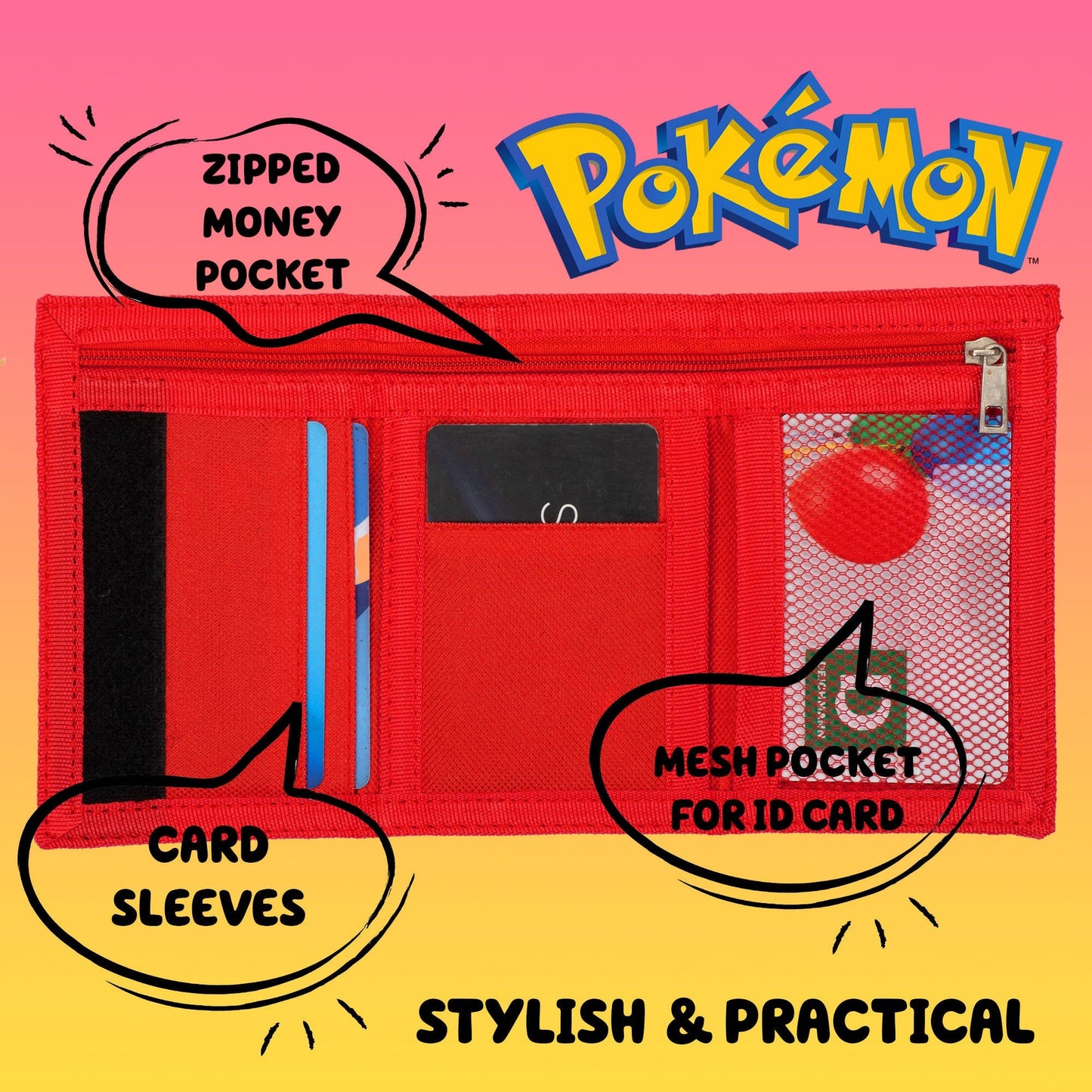 Pokémon Portefeuille – rouge