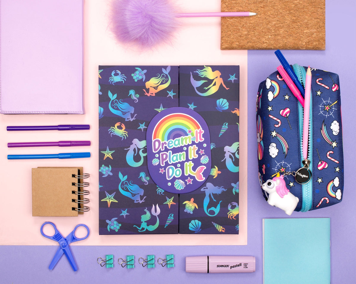 Magnetic Weekly Planner – Purple Mermaids