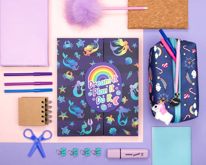Magnetic Weekly Planner – Purple Mermaids