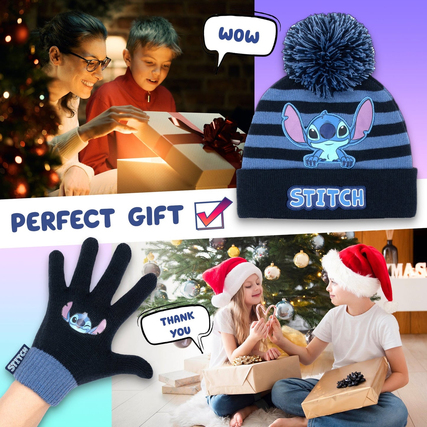 Stitch Hat & Gloves set