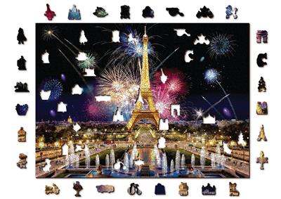 Wooden City Puzzle: PARIS BY NIGHT 1010/100, en bois, 8+