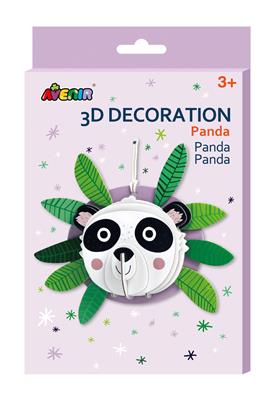 Avenir 3D Décoration Petit: PANDA 21x14.8cm, en boîte 15.2x1x24.5cm, 3+