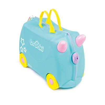 Trunki Ride-on: LICORNE Una 46x30x21cm, avec autocollants, emballage polyglotte, empilable, emballé à l'unité dans une boite VPC, 3+