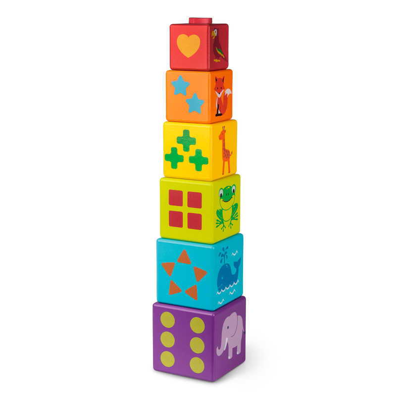 Stackable construction cubes